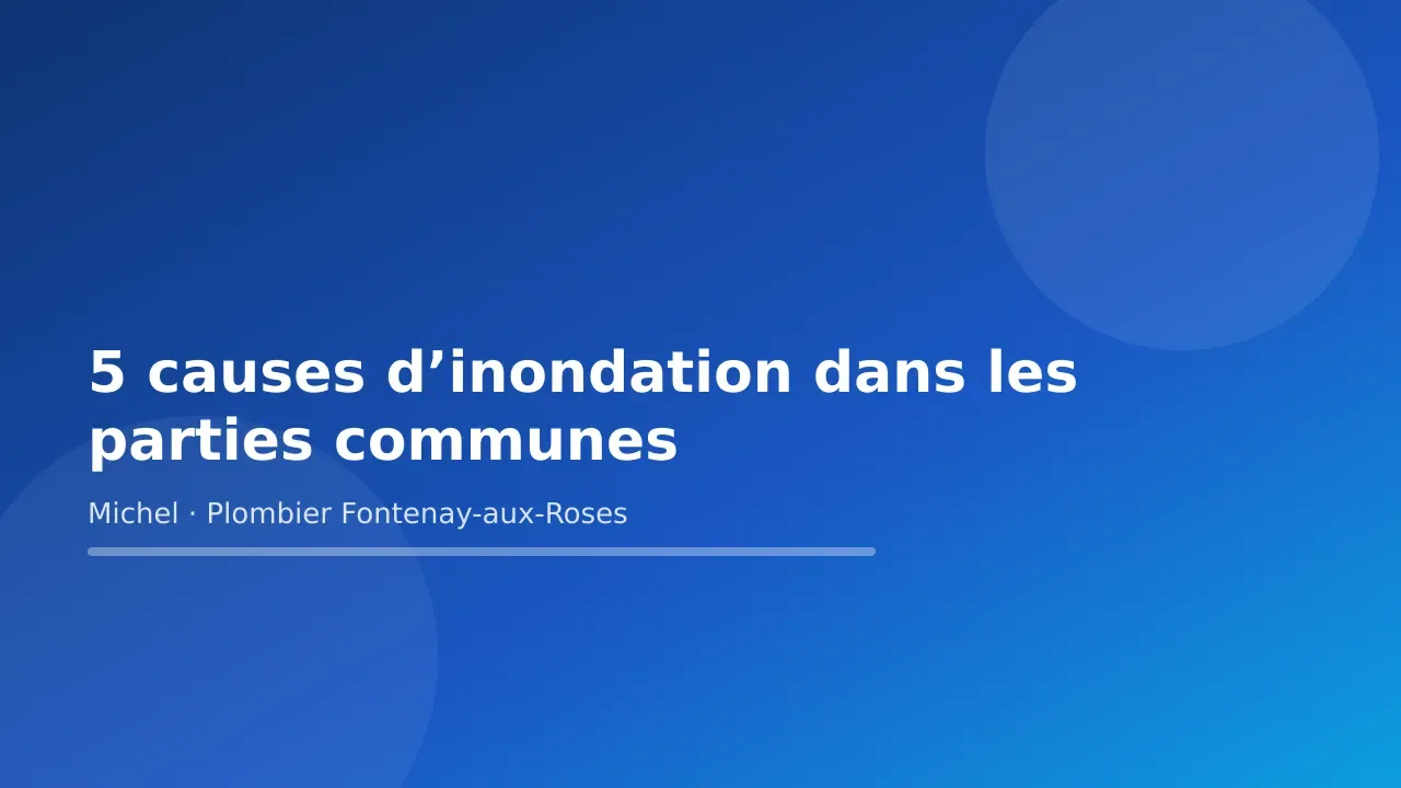 Carte-titre de l’article « 5 causes d’inondation dans les parties communes » — Michel Lefebvre, plombier à Fontenay-aux-Roses