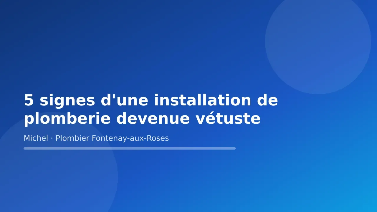 Carte-titre de l’article « 5 signes d'une installation de plomberie devenue vétuste » — Michel Lefebvre, plombier à Fontenay-aux-Roses