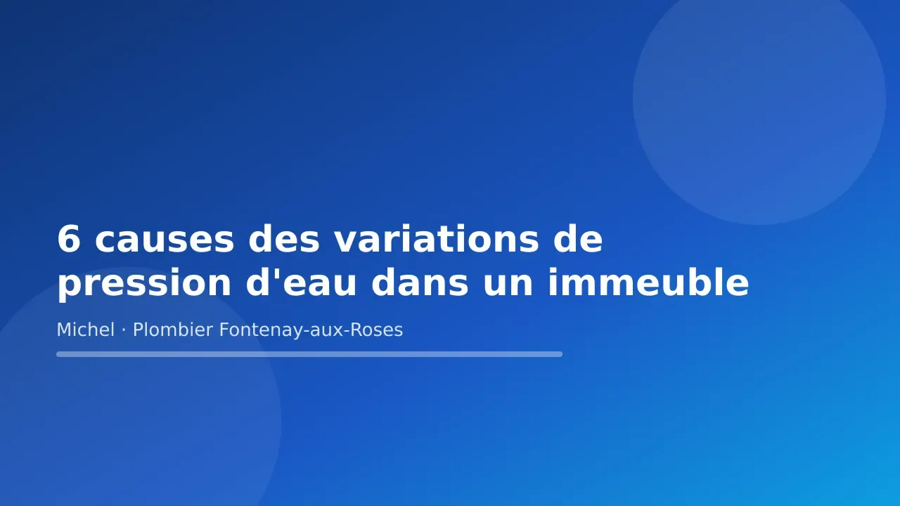 Carte-titre de l’article « 6 causes des variations de pression d'eau dans un immeuble » — Michel Lefebvre, plombier à Fontenay-aux-Roses